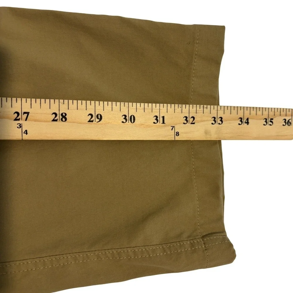 Eddie Bauer Convertible Tech Pants Mens 32W x 33L Tan Hiking Zip Off Stretch